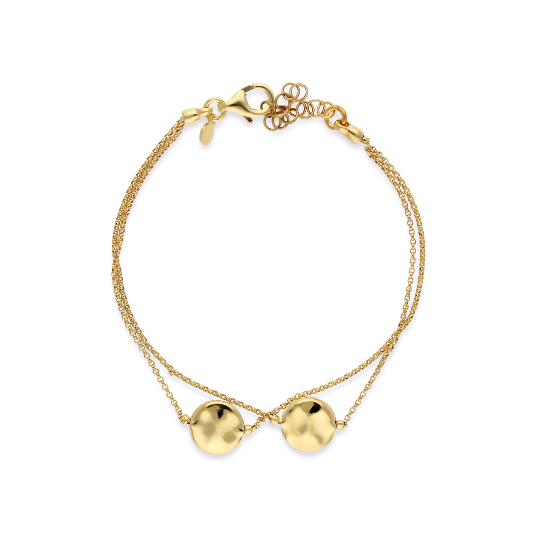 Twin Hammered Bracelet