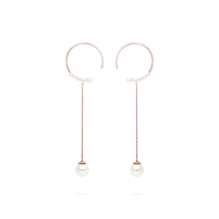 Crescent Pearl Earrings