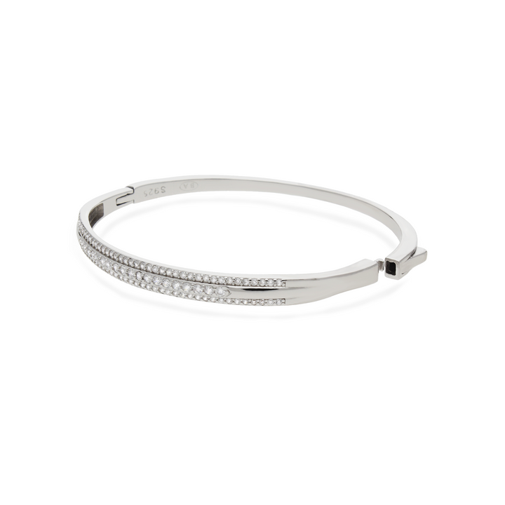 Three Tier Pave Cuff Bracelets