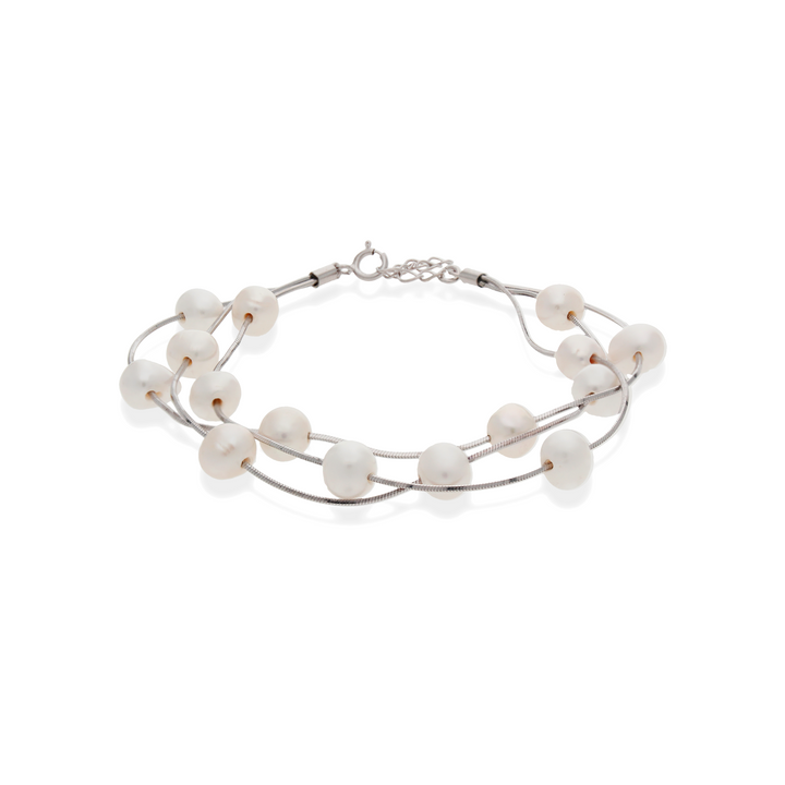 Pearl Station White Bracelet