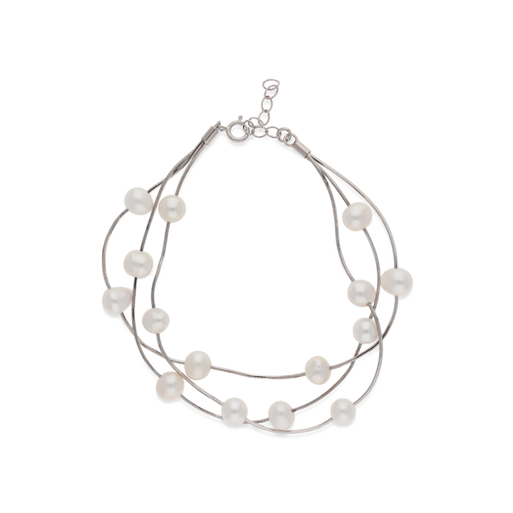 Pearl Station White Bracelet