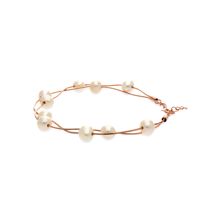 Pearl Station Rose Bracelet