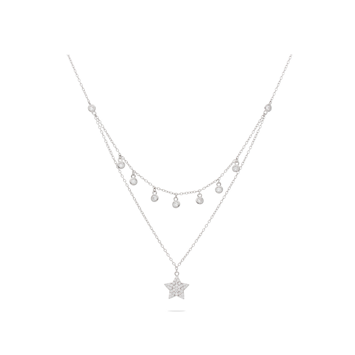 Roofed Stella Dual White Necklace