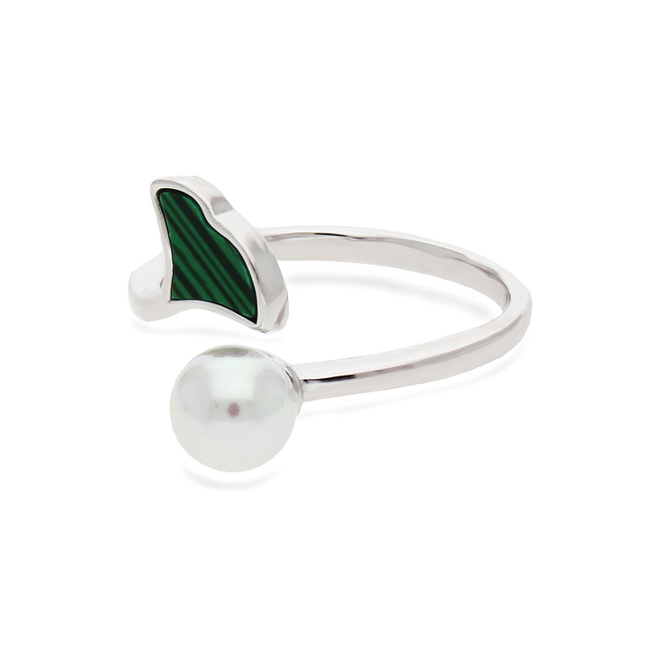 Pearl Wing White Ring