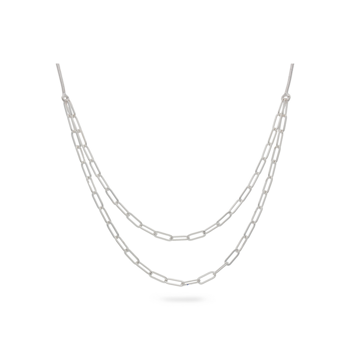 Tiny Paper Clip Necklace