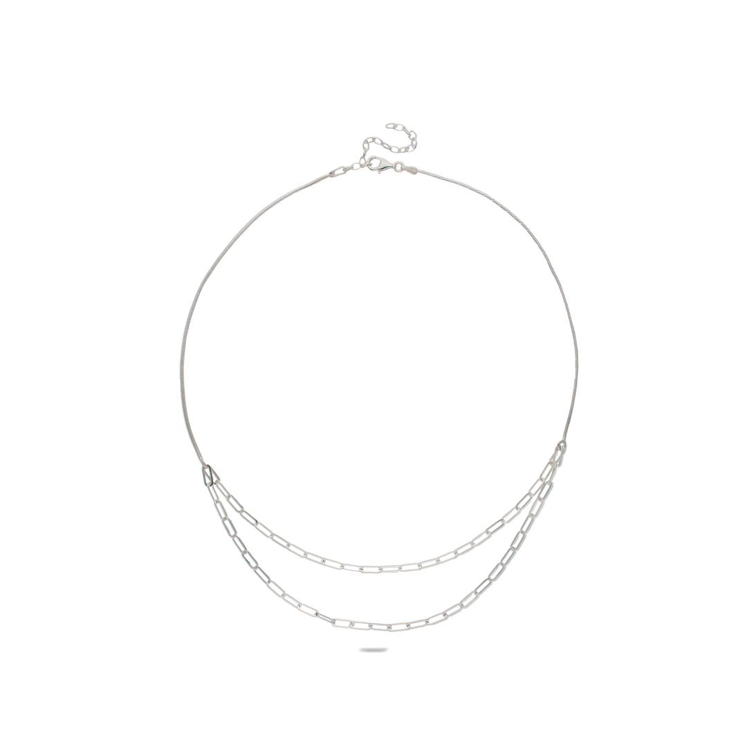 Tiny Paper Clip Necklace